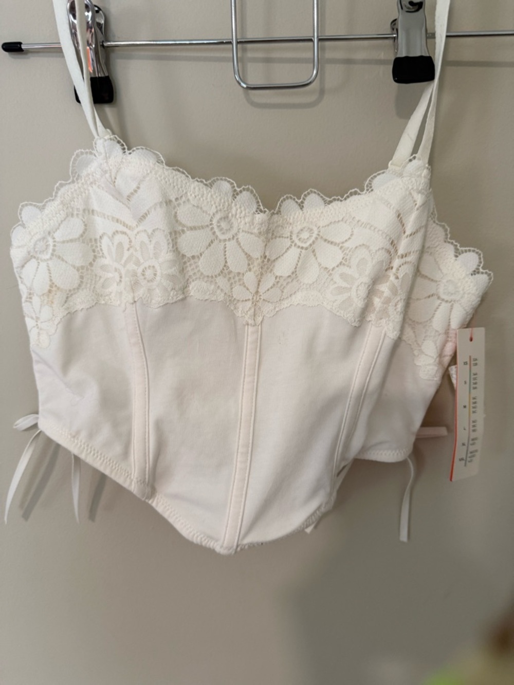 Xhilaration White Lace Bustier Top